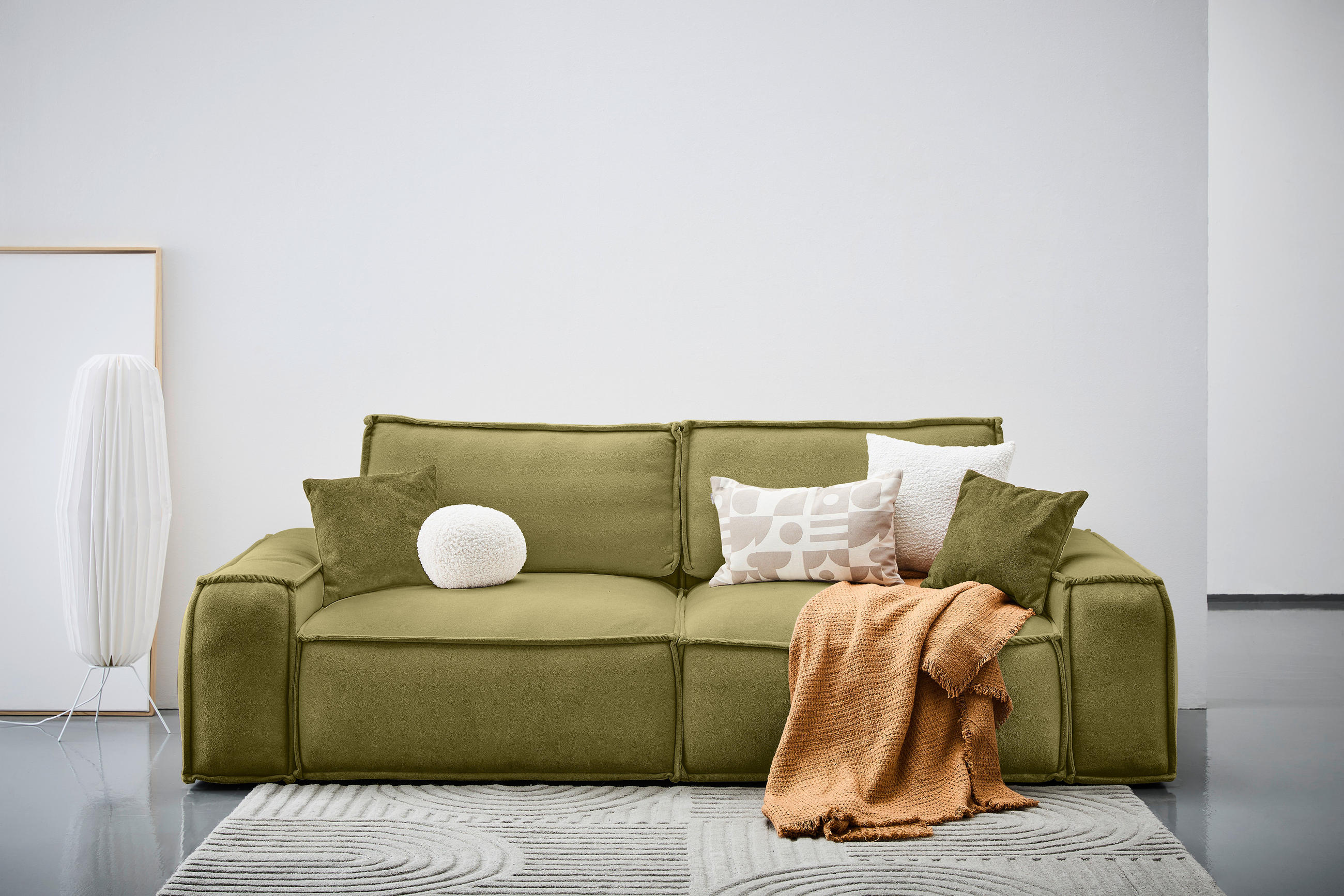 SCHLAFSOFA Webstoff Dunkelgrün  - Dunkelgrün/Schwarz, KONVENTIONELL, Kunststoff/Textil (256/83/115cm) - Carryhome