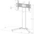 TV-RACK Schwarz, Silberfarben - Silberfarben/Schwarz, KONVENTIONELL, Glas/Metall (90/125/72cm)