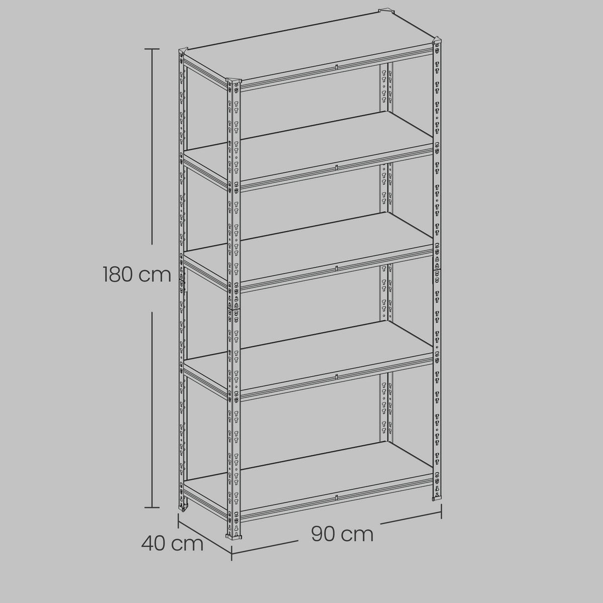 REGALELEMENT Silberfarben, Hellgrau, Hellbraun  - Hellbraun/Silberfarben, Trend, Holzwerkstoff/Kunststoff (90/180/40cm) - Boxxx