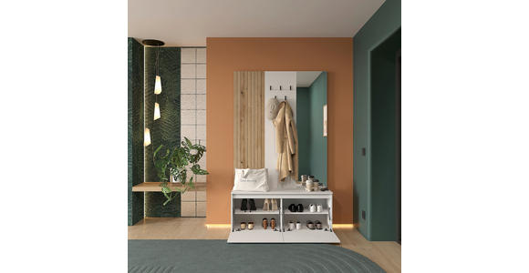 GARDEROBE  in 120/200/36,6 cm  - Eichefarben/Weiß, KONVENTIONELL, Holzwerkstoff (120/200/36,6cm) - Carryhome