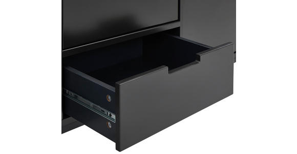 LOWBOARD in 180/58/40 cm - Schwarz/Grau, Design, Holzwerkstoff/Metall (180/58/40cm) - Novel