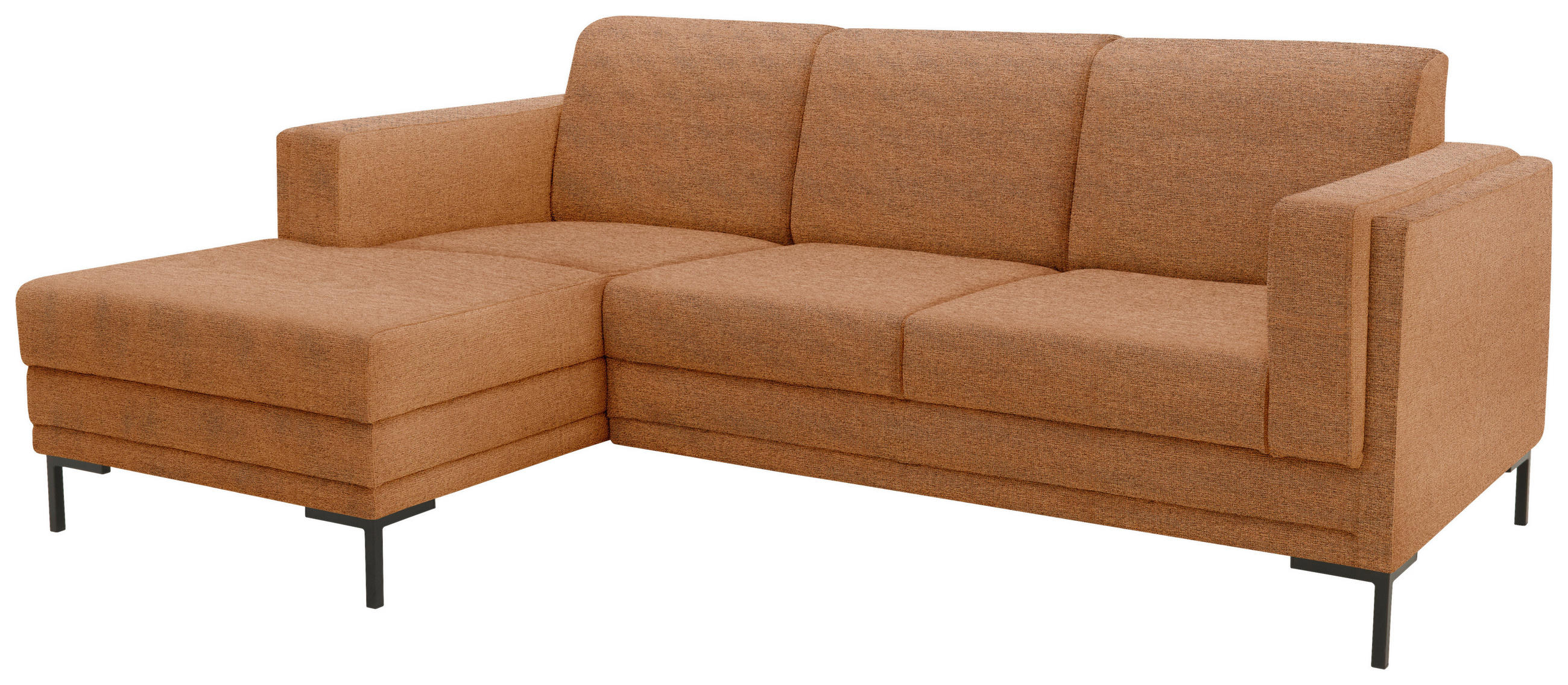 ECKSOFA Looks VII Messingfarben Webstoff - Messingfarben/Schwarz, Design, Textil/Metall (214/146cm) - LOOKS by W.Joop