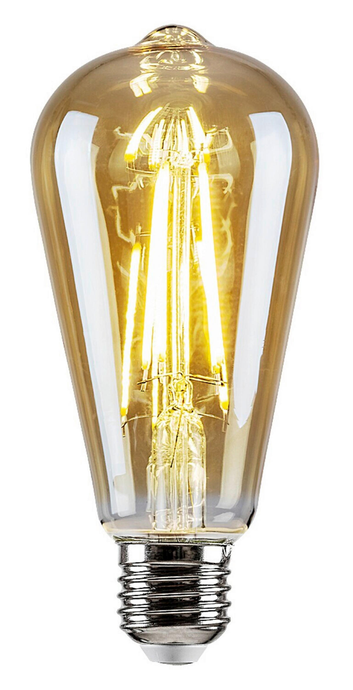LED FILAMENT SIJALICA - boja ćilibara, Osnovno, staklo (6.4/14,3cm)