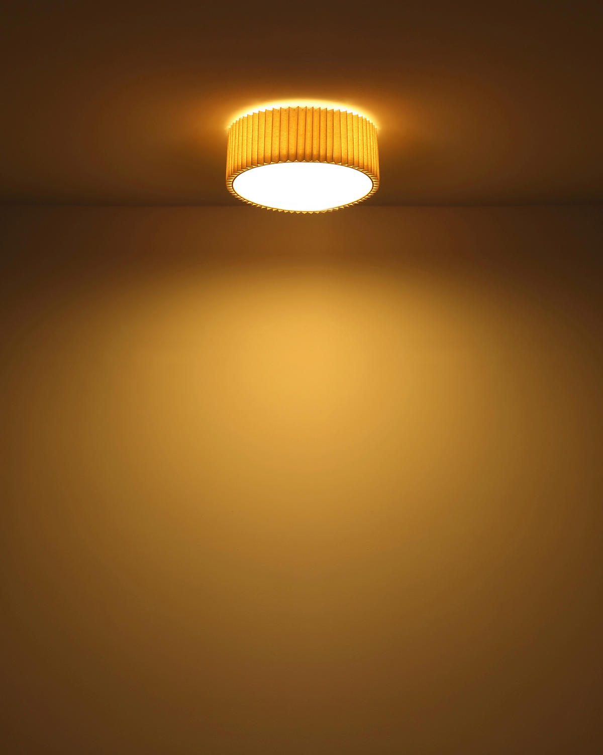 DECKENLEUCHTE  33/13 cm    - Weiss/Naturfarben, Basics, Kunststoff/Textil (33/13cm) - Globo