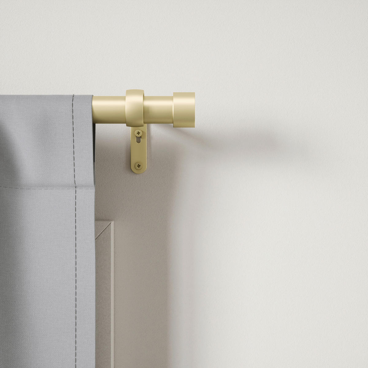 VORHANGSTANGENSET 305-457 cm  - Goldfarben, KONVENTIONELL, Kunststoff/Metall (305-457cm) - Umbra