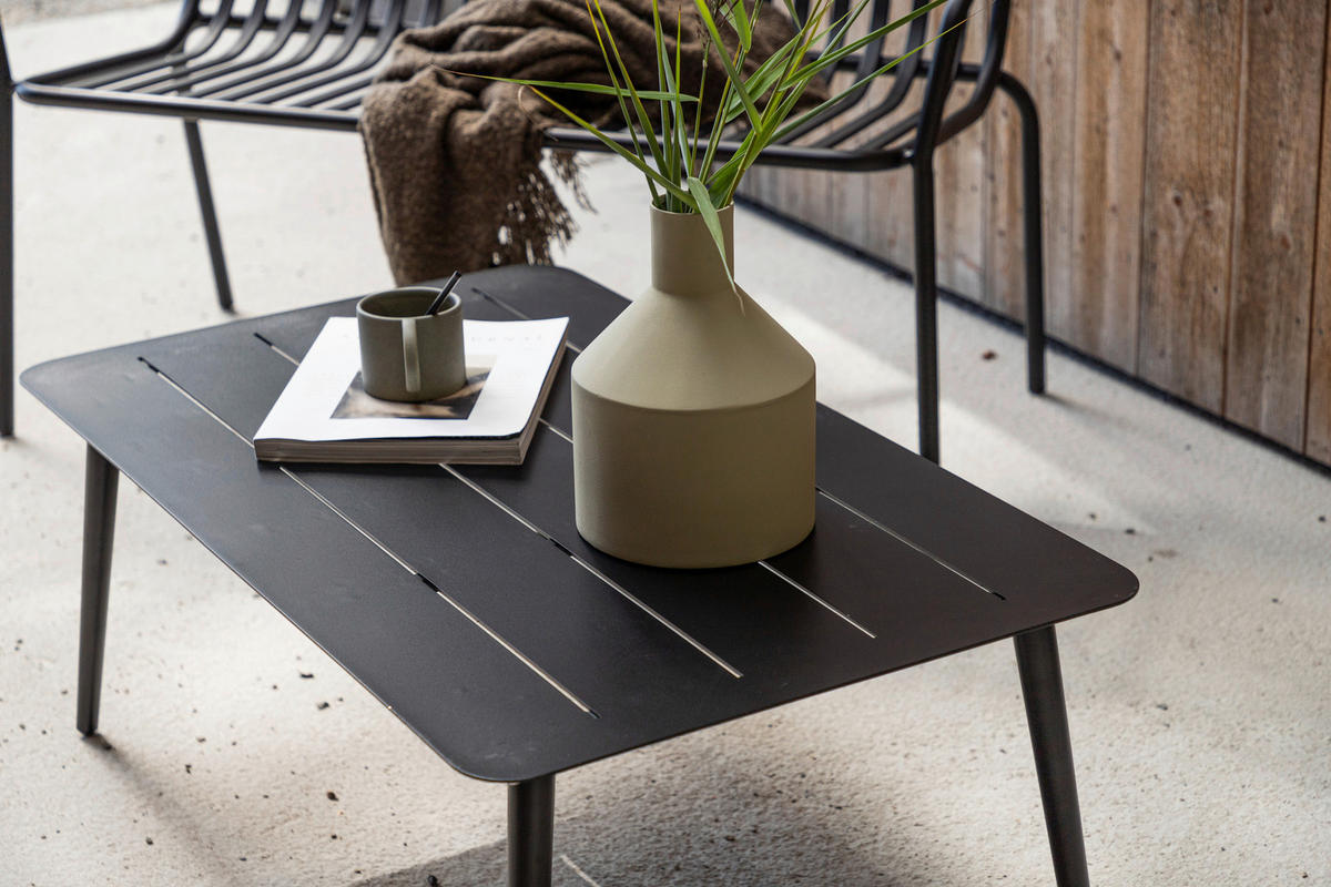 LOUNGEBORD  - svart, Klassisk, metall (100/60/40cm) - Gardenson
