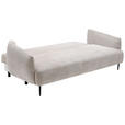 SCHLAFSOFA mit Stoffauswahl, Liegefunktion, Schlafen auf Sitzhöhe, Rücken echt Chenille Grau - Schwarz/Grau, KONVENTIONELL, Textil/Metall (228/75/98cm) - Carryhome