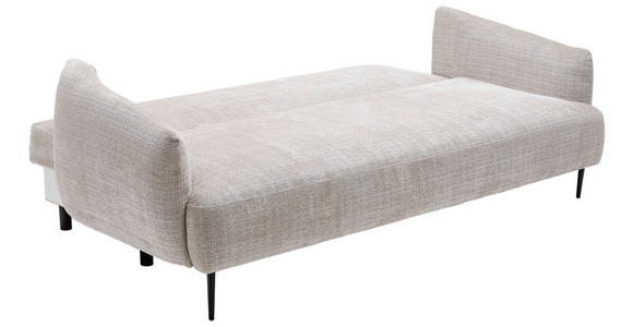 SCHLAFSOFA mit Stoffauswahl, Liegefunktion, Schlafen auf Sitzhöhe, Rücken echt Chenille Grau - Schwarz/Grau, KONVENTIONELL, Textil/Metall (228/75/98cm) - Carryhome