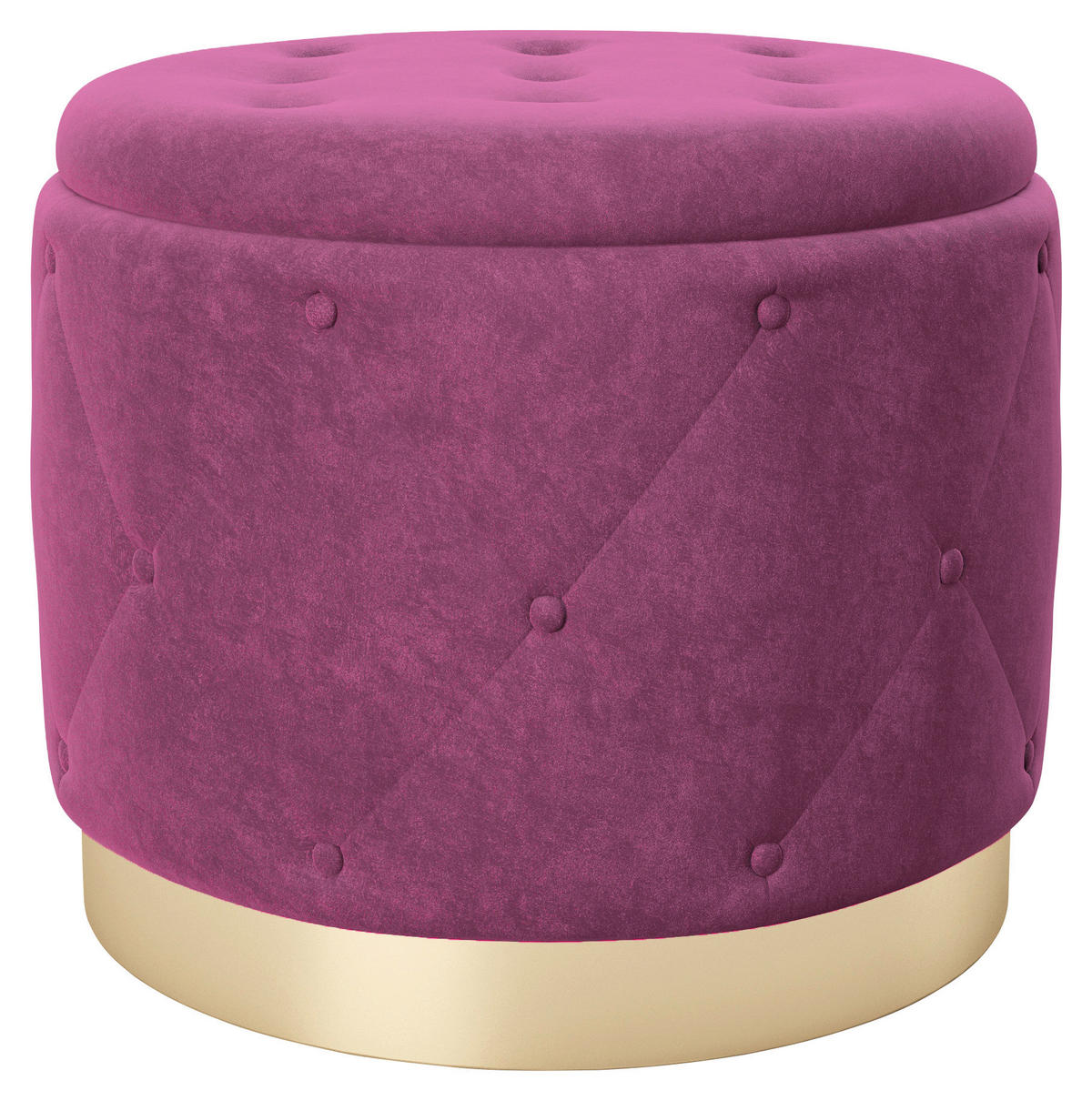 HOCKER Samt Petrol  - Petrol, LIFESTYLE, Textil (50/40/50cm) - Playboy
