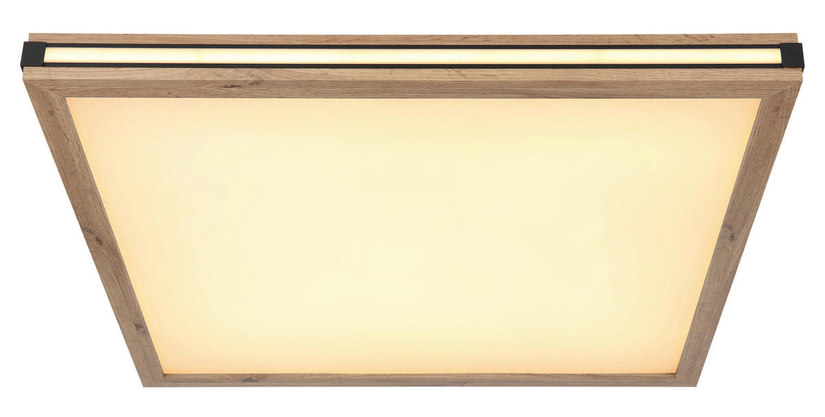STROPNA LED-SVETILKA   //3000 K/230 V/ - črna/bela, Natur, kovina/umetna masa (60/60/7,5cm) - Globo