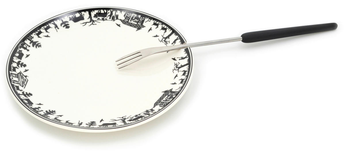 FONDUETELLER Heidi Cheese Line: Alpen  - Weiss/Schwarz, Basics, Keramik (21/6/21cm) - Heidi Cheese Line