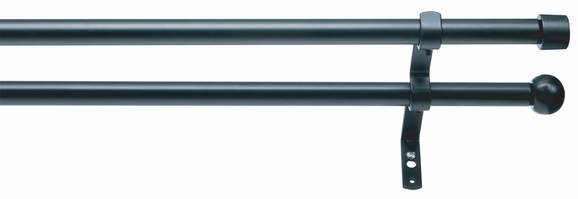 KOMPLET GARNIŠNA crna metal - crna, Osnovno, metal (200-360cm)