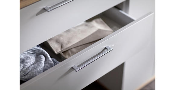 GARDEROBE 4-teilig in 281/201/35 cm - Nussbaumfarben/Grau, Design, Glas/Holz (281/201/35cm) - Moderano
