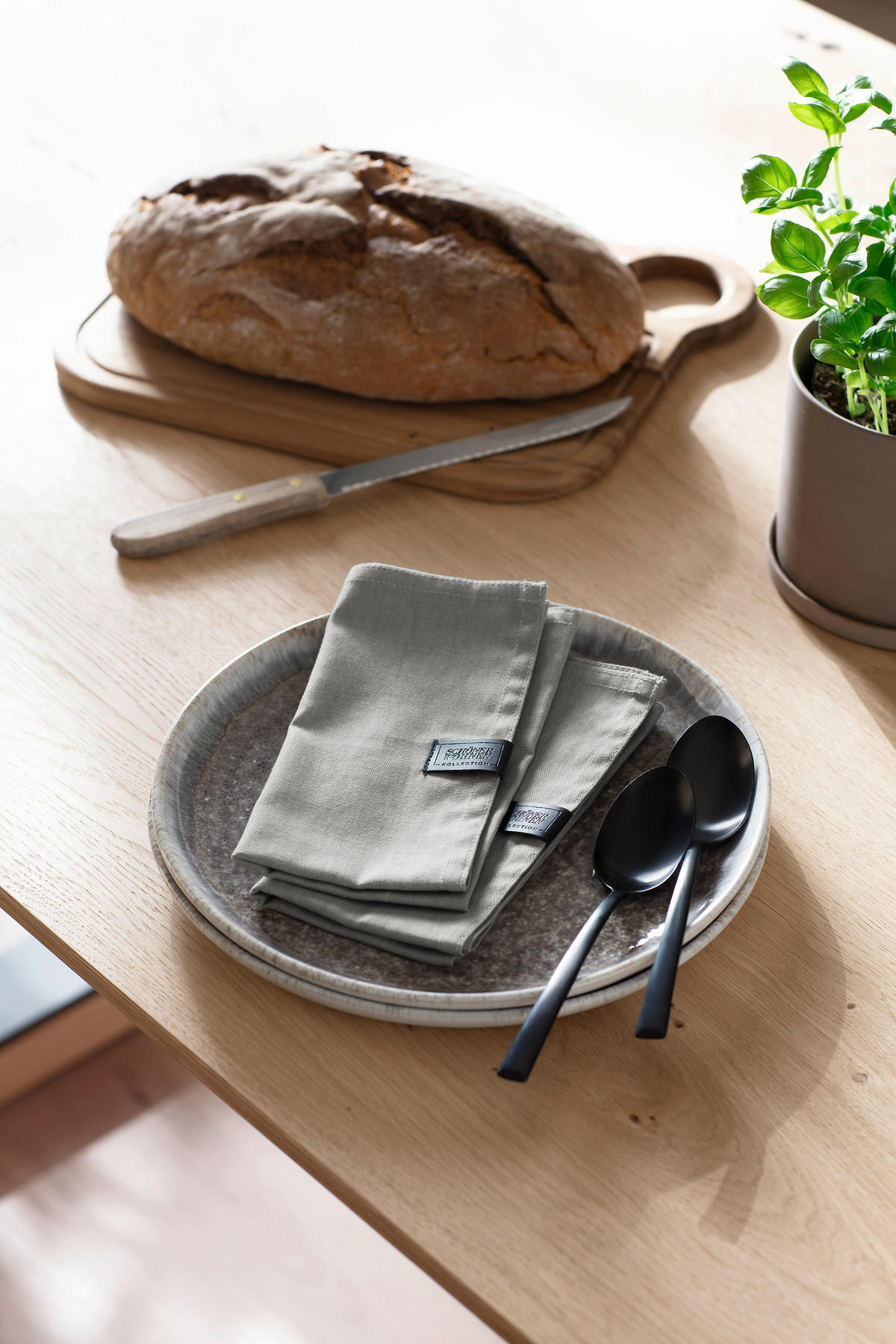 STOFFSERVIETTE 40/40 cm   - Grau, Basics, Textil (40/40cm) - Schöner Wohnen