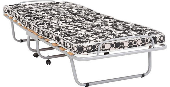 KLAPPBETT Metall - Schwarz/Alufarben, Basics, Textil/Metall (80/190cm) - Carryhome