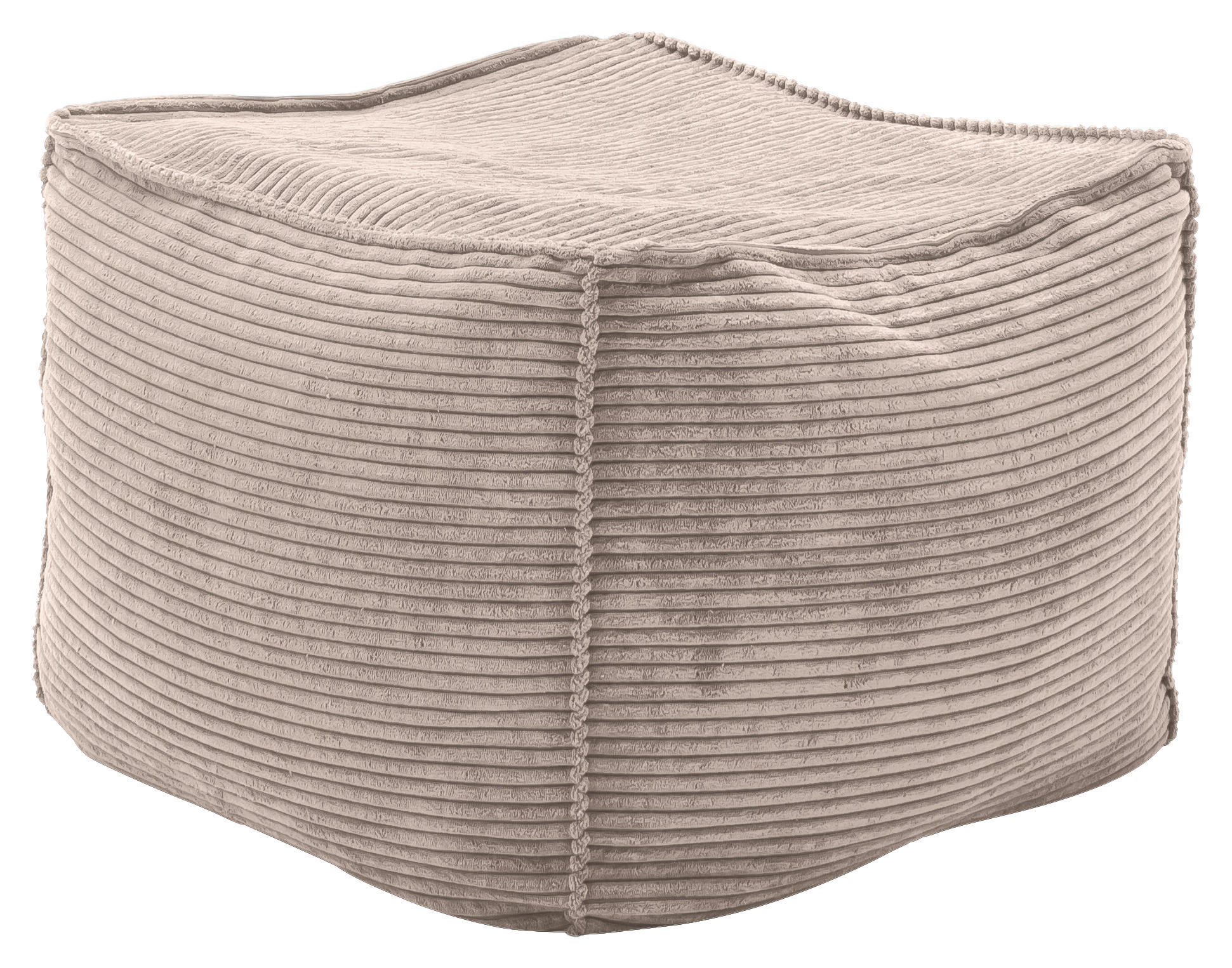HOCKER in Textil Taupe  - Taupe, Design, Textil (66/40/66cm) - Lomoco