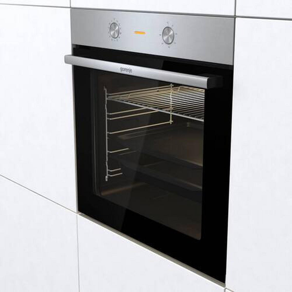EINBAUBACKOFEN BO 6717 E03X  - Edelstahlfarben/Schwarz, Basics, Glas/Metall (59,5/59,5/56,4cm) - Gorenje