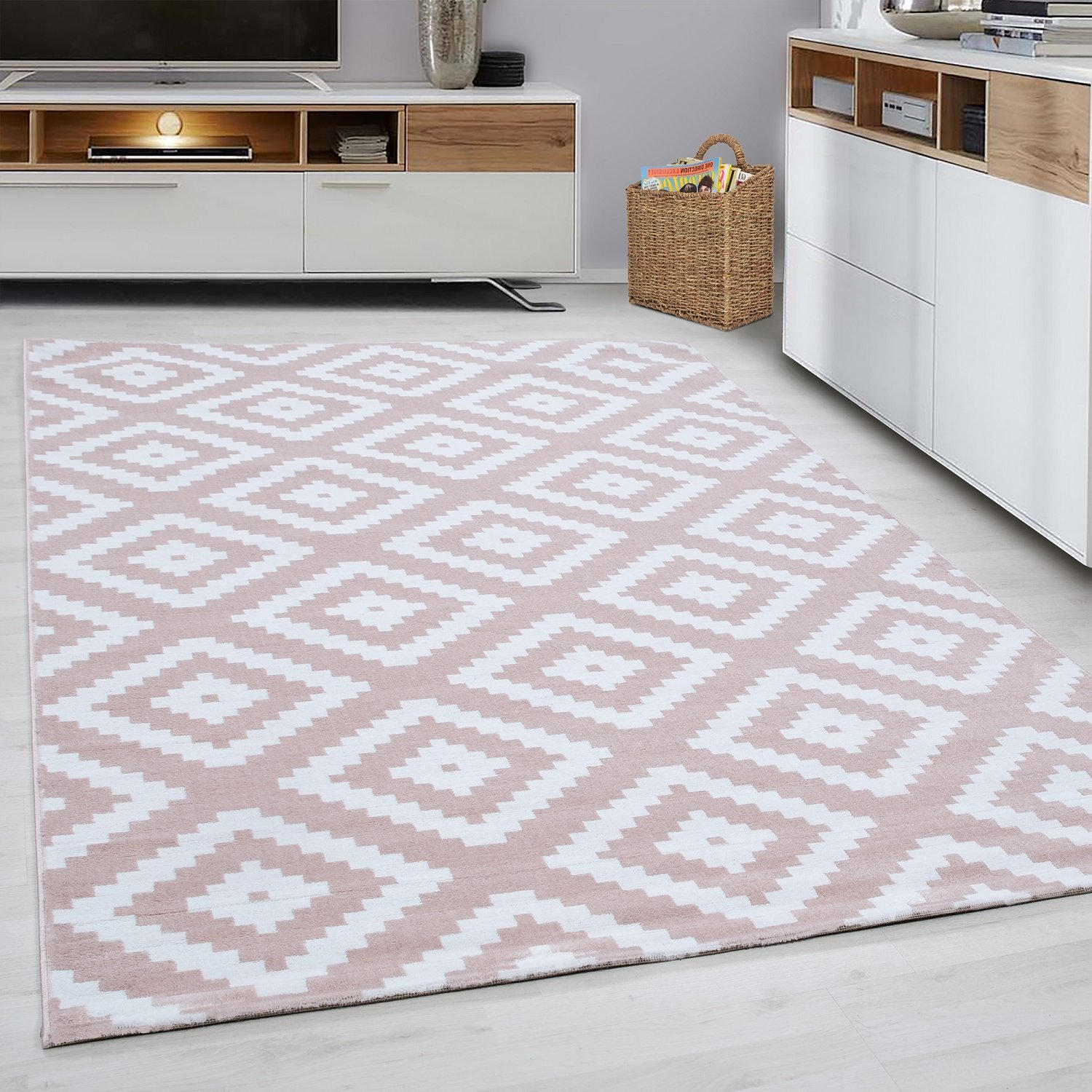 LÄUFER 80/300 cm Plus Pink  - Pink, KONVENTIONELL, Textil (80/300cm) - Novel