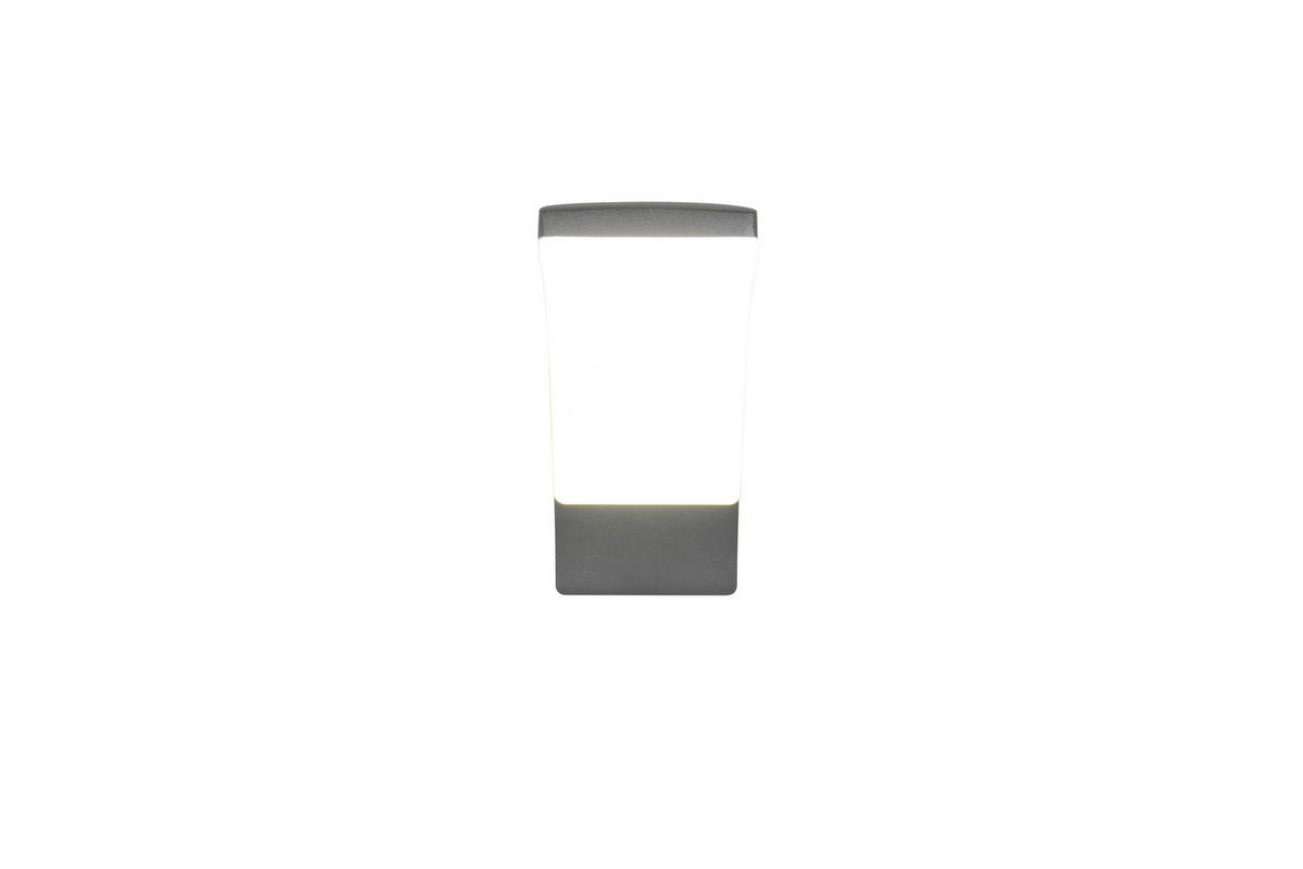 AUSSENWANDLEUCHTE - Weiss/Anthrazit, Design, Kunststoff/Metall (8/22,5/18,5cm)