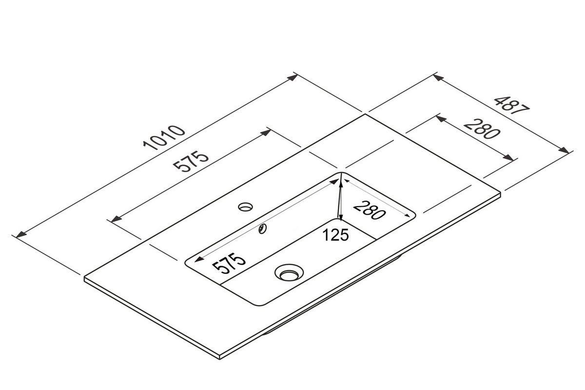 BADEZIMMER 5-teilig  in 191 cm  - Edelstahlfarben/Weiß Hochglanz, MODERN, Holzwerkstoff/Stein (191cm) - Nobilia