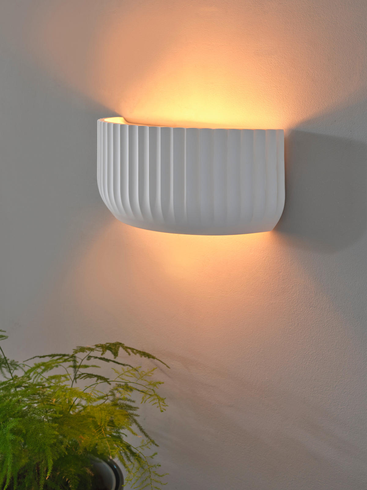 WANDLEUCHTE 30,8/12,6/13,5 cm   - Weiß, Natur, Stein (30,8/12,6/13,5cm) - Ledvance