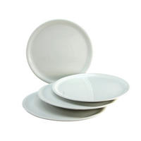 SADA TALÍŘŮ NA PIZZU, keramika, 33 cm - bílá, keramika (33cm) - Creatable