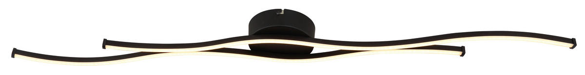 STROPNA LED-SVETILKA  BOYD /1300 lm/3000 K/230 V/ - črna/opal, Design, kovina/umetna masa (110,4/13/5,6cm) - Globo
