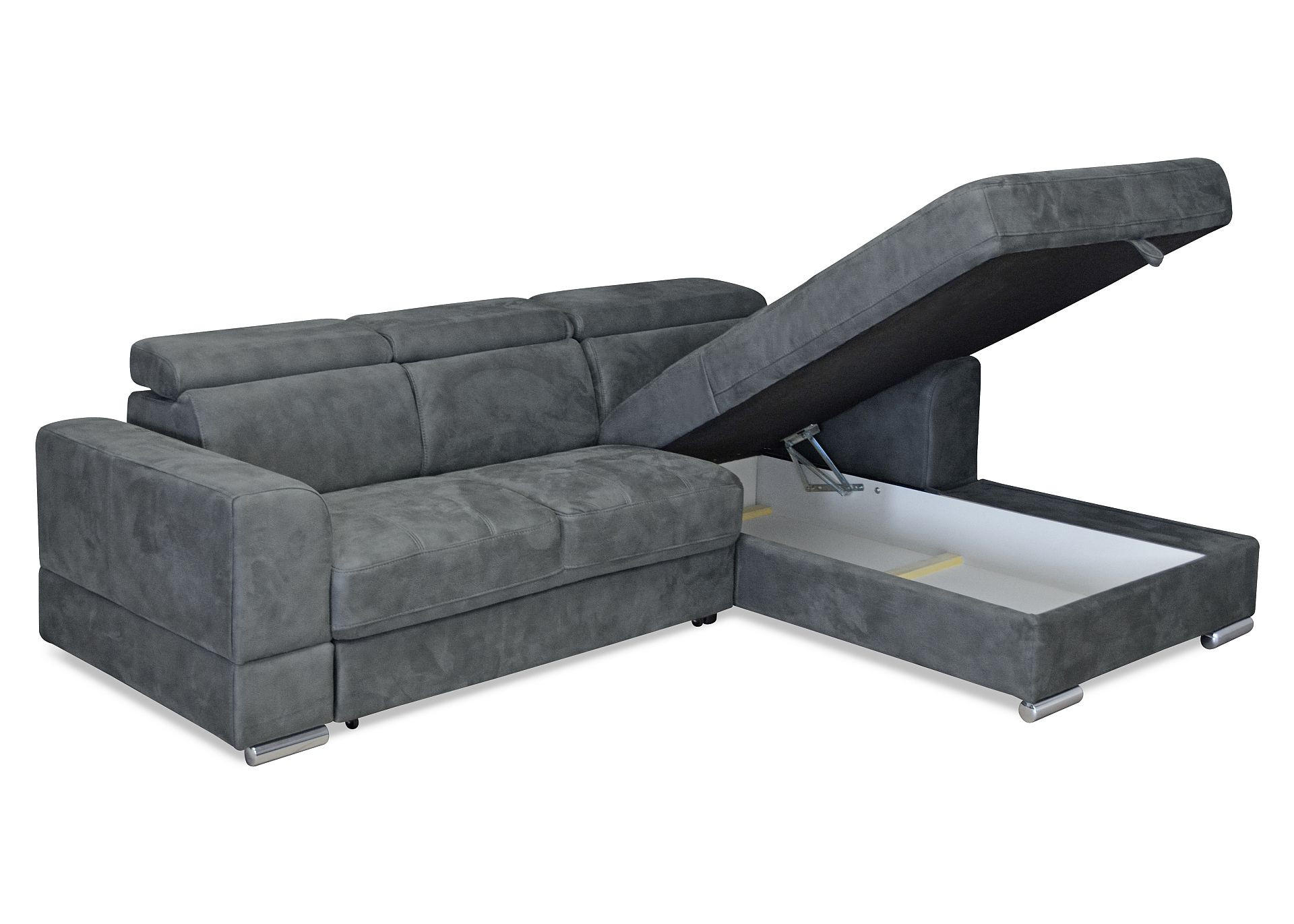 SJEDEĆA GARNITURA tekstil, drvni materijal, drvo  siva   - siva, Moderno, drvni materijal/tekstil (246/194cm) - Carryhome