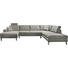 WOHNLANDSCHAFT Webstoff - Alufarben/Grau, Design, Textil/Metall (241/365/160cm) - MUSTERRING
