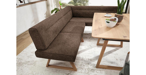 ECKBANK 230/170 cm  in Braun, Eichefarben  - Eichefarben/Braun, KONVENTIONELL, Holz/Textil (230/170cm) - Moderano