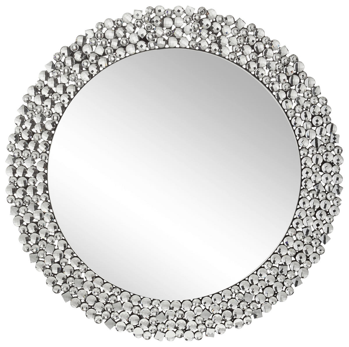 WANDSPIEGEL 80/80/1,9 cm    in rund  - Silberfarben, Design, Glas/Holzwerkstoff (80/80/1,9cm) - Xora