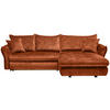 ECKSOFA  in Chenille Bronzefarben  - Schwarz/Bronzefarben, KONVENTIONELL, Kunststoff/Textil (275/180cm) - Stylife