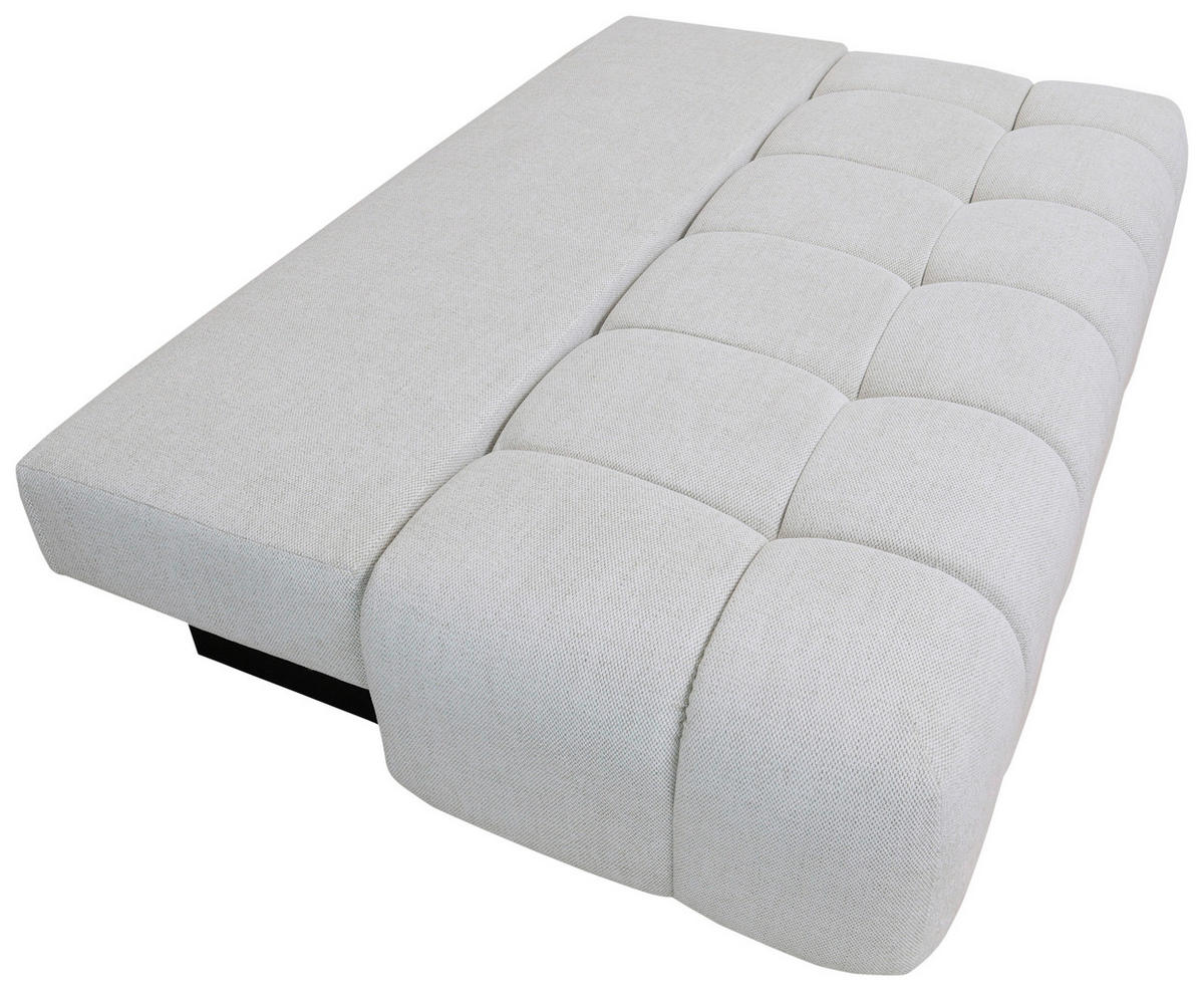 BOXSPRINGSOFA in Chenille Ecru  - Ecru/Schwarz, MODERN, Kunststoff/Textil (210/72/105cm) - Cantus