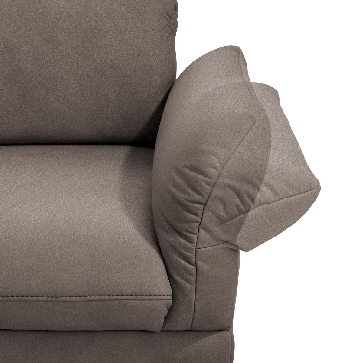 ECKSOFA in Echtleder Fango  173/308 cm  - Fango/Anthrazit, Design, Leder/Metall (173/308cm) - Joop!