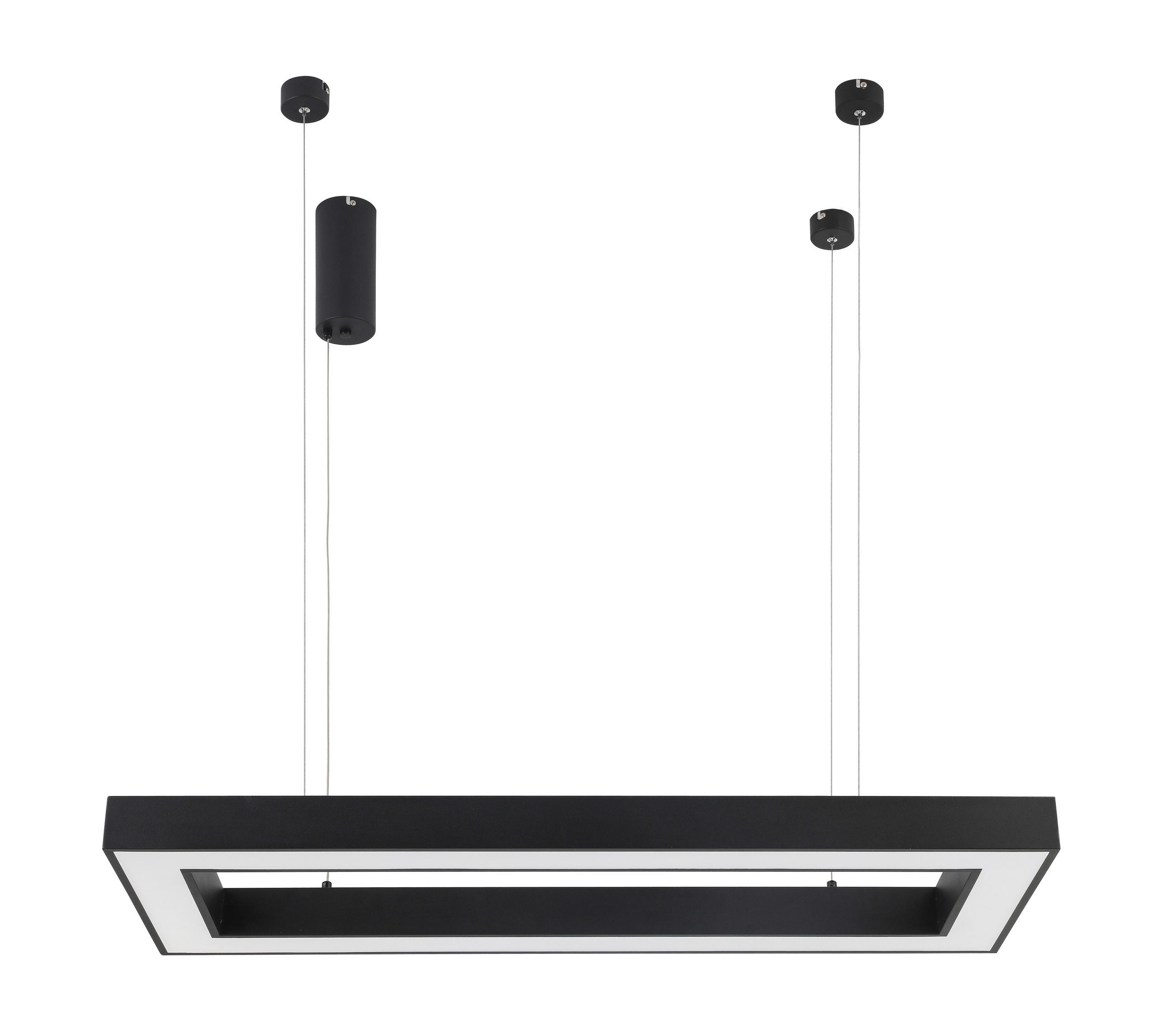 LED FÜGGŐLÁMPA 100/40/120 cm  - Fekete, Design, Műanyag/Fém (100/40/120cm) - Novel
