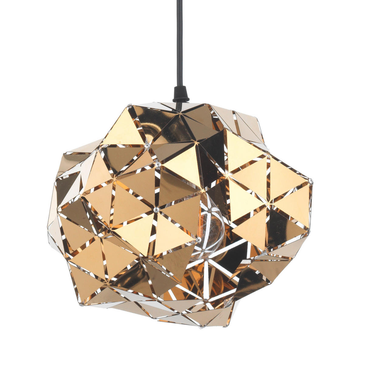 ZÁVĚSNÉ SVÍTIDLO, 26/26/105 cm  - barvy zlata, Design, kov (26/26/105cm)