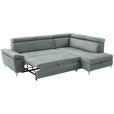 ECKSOFA in Mikrofaser Mintgrün  - Chromfarben/Mintgrün, KONVENTIONELL, Textil/Metall (271/206cm) - Carryhome