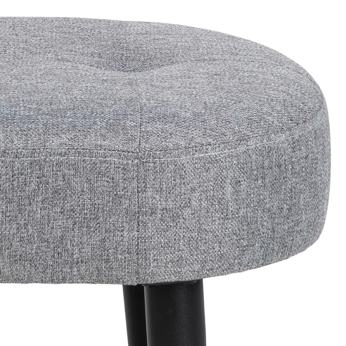 HOCKERBANK 95/46/38 cm Hellgrau  - Hellgrau, Design, Textil/Metall (95/46/38cm) - MID.YOU