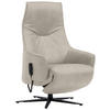 RELAXSESSEL in Leder Ecru  - Ecru/Anthrazit, Design, Leder/Metall (70/85/112cm) - Himolla Komfortklass