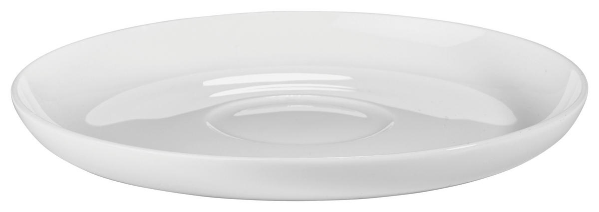 TANIERIK POD ŠÁLKU kostný porcelán (bone china)  - biela, Basics, keramika (14,5cm) - Novel