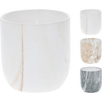 DOFTLJUS vanilj, tallbarr, bomull  - vit/grå, Basics, paraffin/keramik (9/9cm)