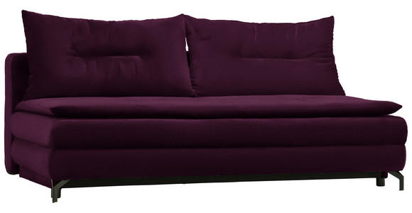 SCHLAFSOFA in Flachgewebe Violett  - Violett/Schwarz, MODERN, Textil/Metall (208/73/92/102cm) - Novel