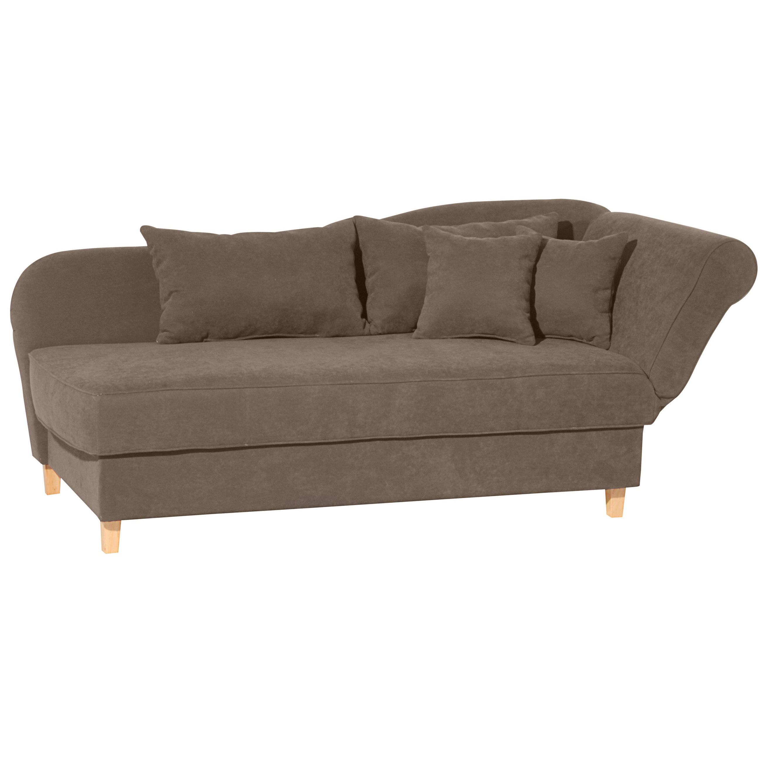 RÉCAMIERE Sahara Velours  - Hellbraun/Buchefarben, Design, Holz/Textil (190/88/82cm) - Max Winzer