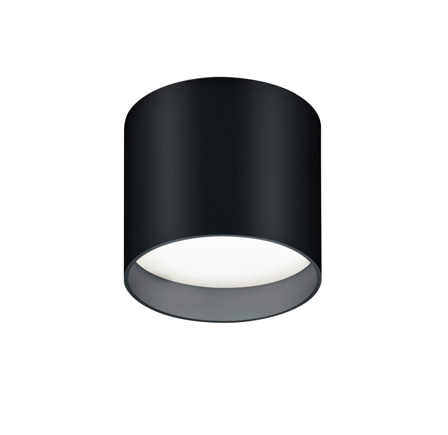 LED-DECKENLEUCHTE 10/8,5 cm   - Schwarz, Design, Glas/Metall (10/8,5cm) - Helestra