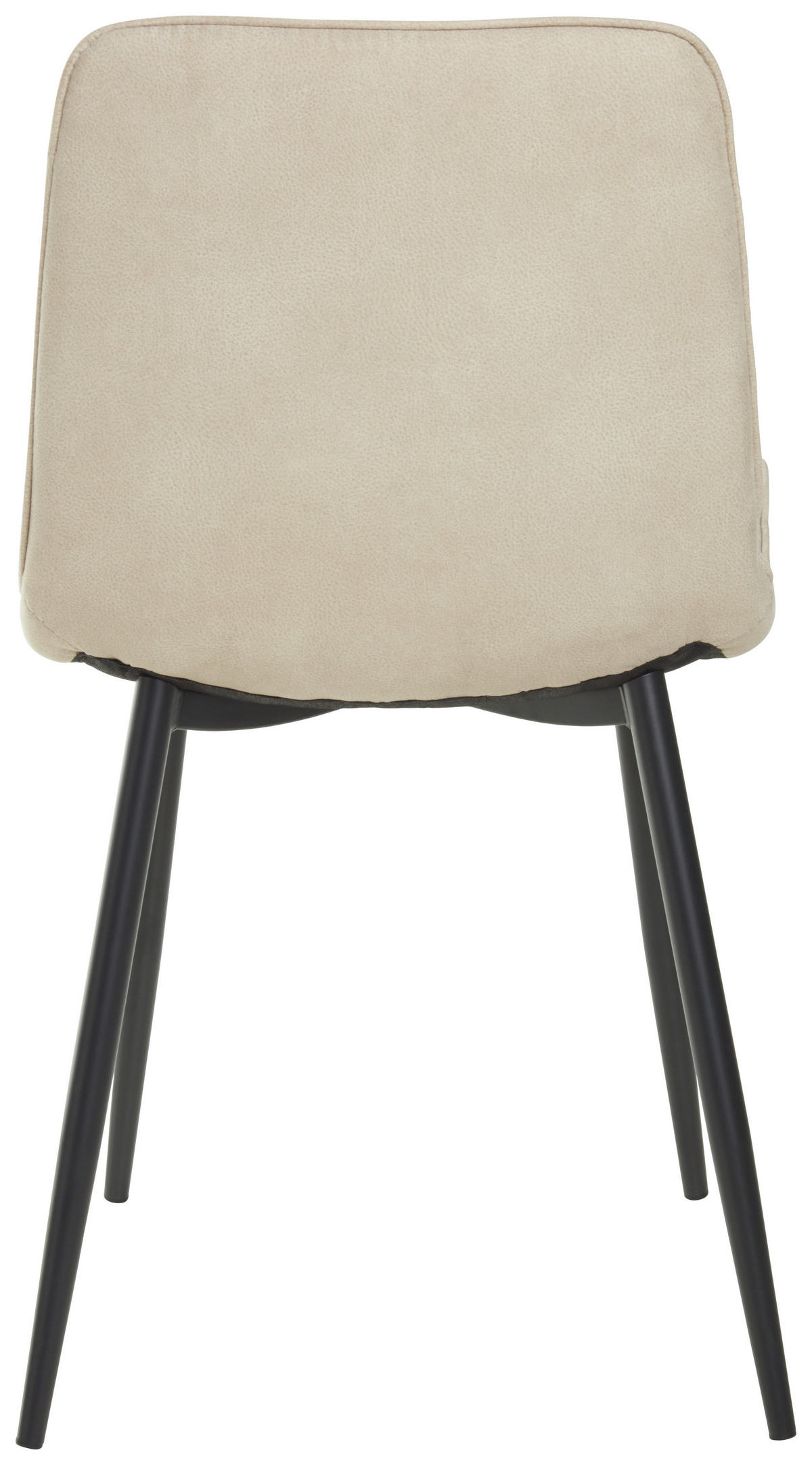 STUHL Webstoff Beige  - Beige/Schwarz, MODERN, Textil/Metall (47/84/52cm) - Livetastic