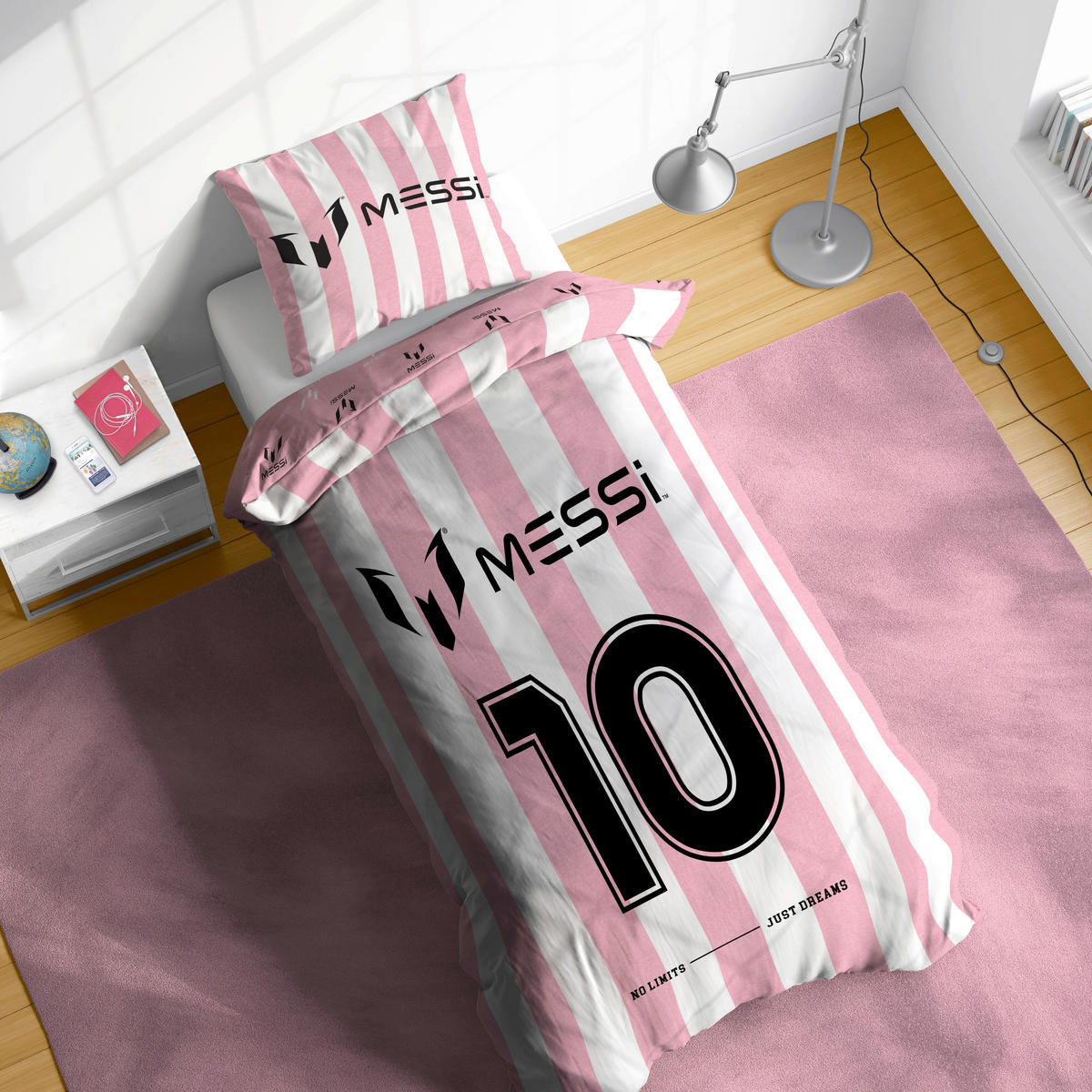 KINDERBETTWÄSCHE Messi No Limits Just Dream 135/200 cm  - Rosa, Basics, Textil (135/200cm)