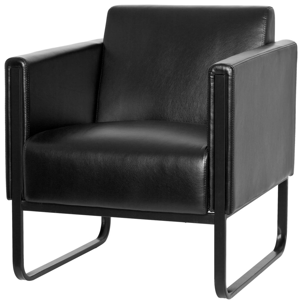 FOTELJ,  črna tekstil - črna, Moderno, kovina/tekstil (67/78/71cm) - MID.YOU
