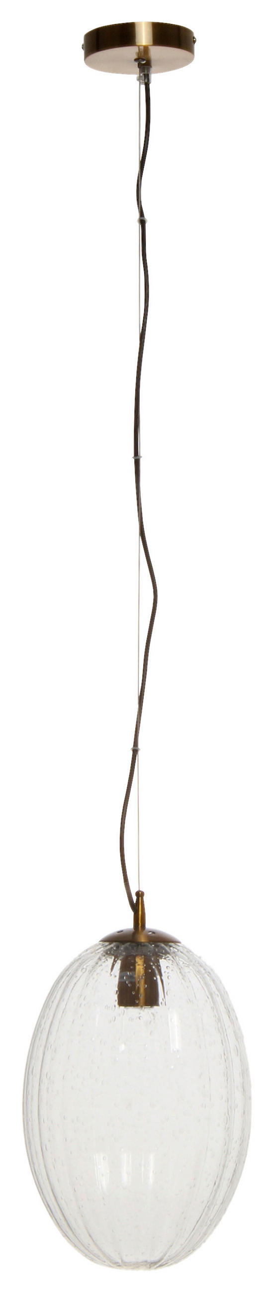 ZÁVĚSNÉ SVÍTIDLO, 23/23/36 cm  - čiré, Basics, kov/sklo (23/23/36cm) - MID.YOU