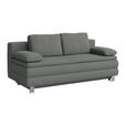 BOXSPRINGSOFA in Flachgewebe Grün  - Silberfarben/Grün, Design, Textil/Metall (202/96/105cm) - Carryhome