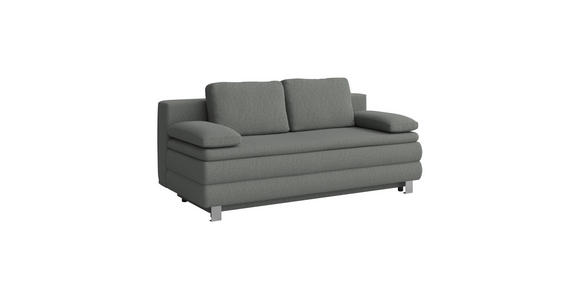 BOXSPRINGSOFA in Flachgewebe Grün  - Silberfarben/Grün, Design, Textil/Metall (202/96/105cm) - Carryhome